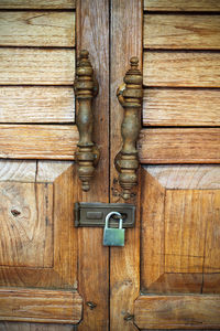 Close-up of wooden door