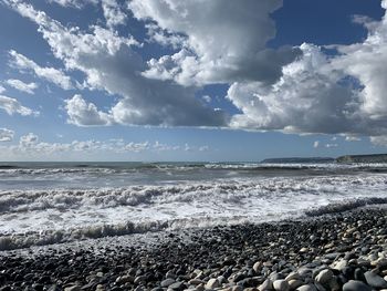 Scenic view of sea against sky