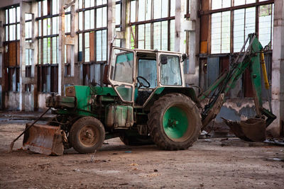 Old machinery in factory
