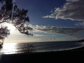 Scenic view of sea against sky at sunset