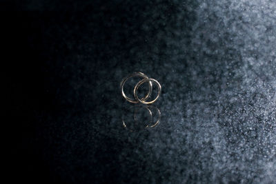 Macro shot of wedding rings