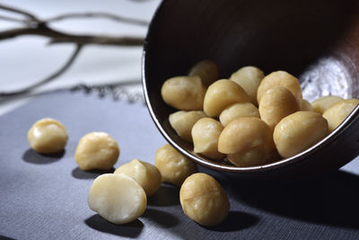 Close-up of eggs in bowl