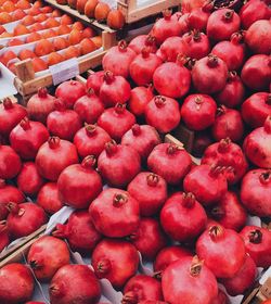 Full frame shot of pomegranates for sale in market