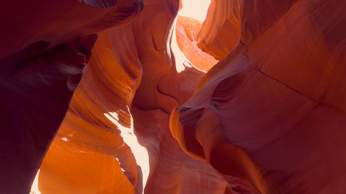 Low angle view of rock formation