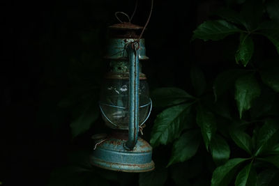 Close-up of gas lamp