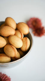 Close-up of food on white background