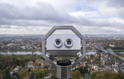 Close-up of cityscape against sky