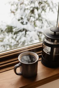 Close-up of coffee on table