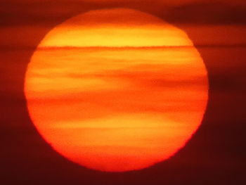 Close-up of moon at sunset