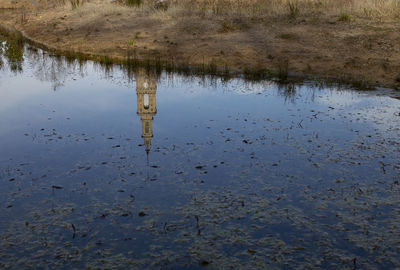 Reflection of clouds in water