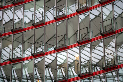 Low angle view of modern glass building