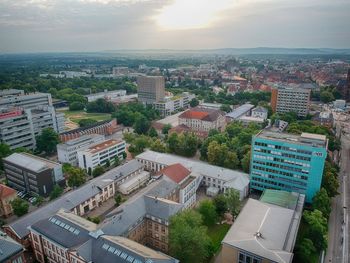 Aerial view on the karlsruhe institute of technology, karlsruhe, germany