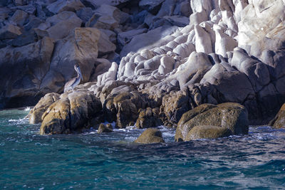 Rocks in sea