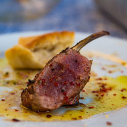 Close-up of served food