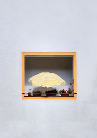 Minimalistic balcony with parasol