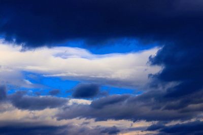 Low angle view of clouds in sky