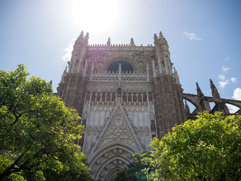 Low angle view of historical building against sky