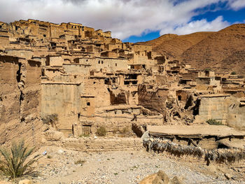 Stone wall in a desert