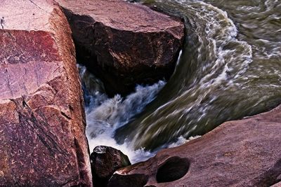 Rock formation in sea