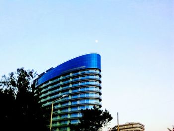 Low angle view of building against clear sky