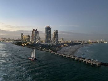 View of buildings in city at waterfront