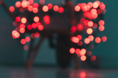Defocused lights at night