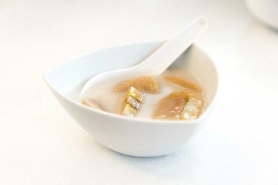 Close-up of coffee over white background