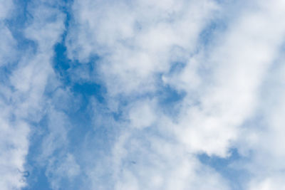 Low angle view of clouds in sky