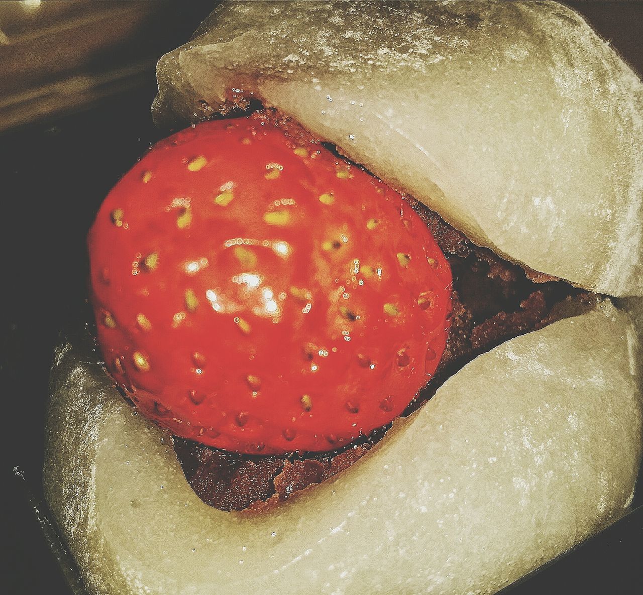 food and drink, red, freshness, close-up, indoors, food, still life, sweet food, water, strawberry, fruit, high angle view, healthy eating, table, wet, indulgence, dessert, drop, no people