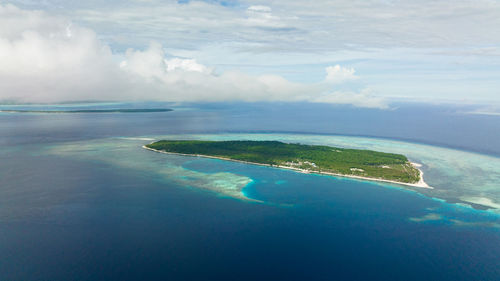 Aerial view of sea against sky