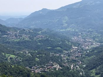 High angle view of landscape against sky