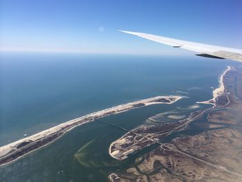 Aerial view of cropped airplane