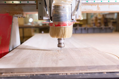 Close-up of machinery in factory