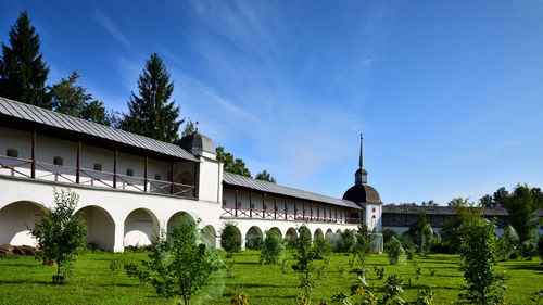 Low angle view of building against sky