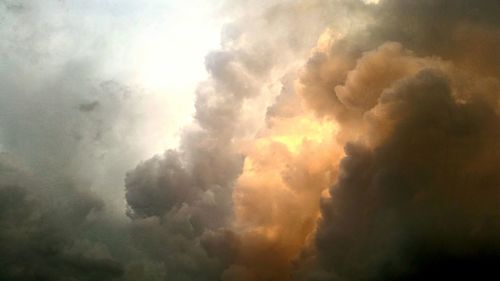 Low angle view of cloudy sky