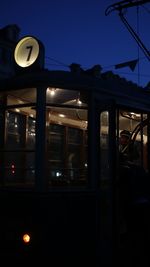 View of train at night