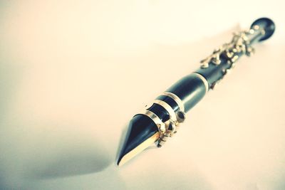 High angle view of pen on table