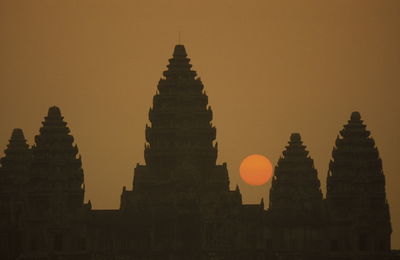 Temple against sky during sunset