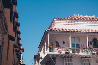 Low angle view of buildings against sky