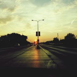 Road at sunset