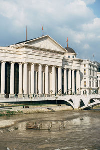 View of historical building against cloudy sky