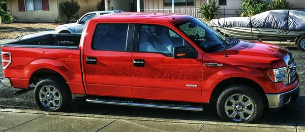 Car parked on road