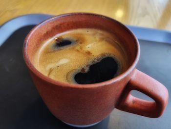 Close-up of coffee on table