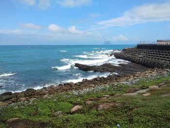 Scenic view of sea against sky