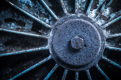 Full frame shot of rusty wheel