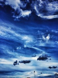 Low angle view of cloudy sky