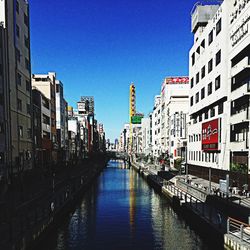 View of canal along buildings