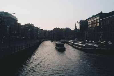 View of canal along buildings