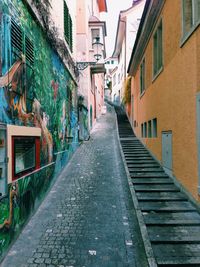 Narrow alley in city