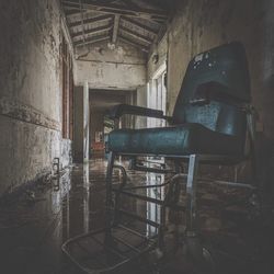 Interior of abandoned building